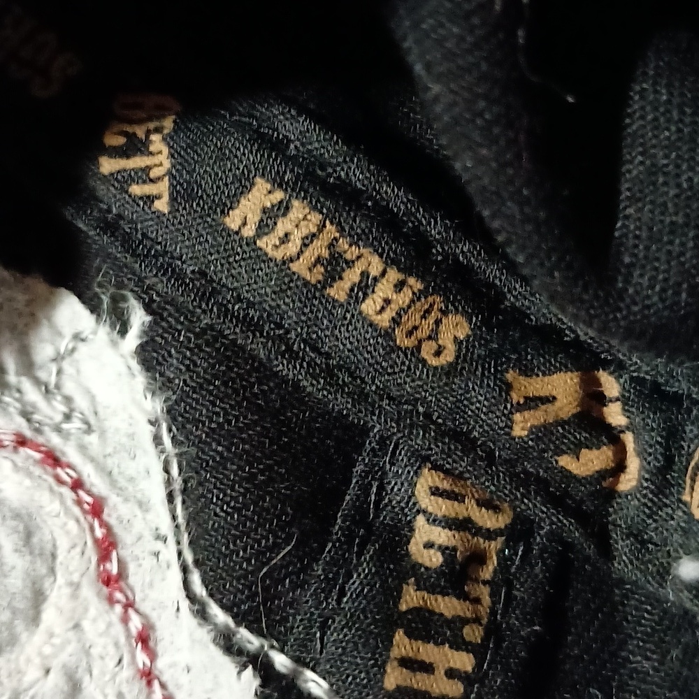 Original Vintage Kbethos Black Di tressed Cap W/Rhinestoned Crimson Cross EUC - Picture 5 of 6